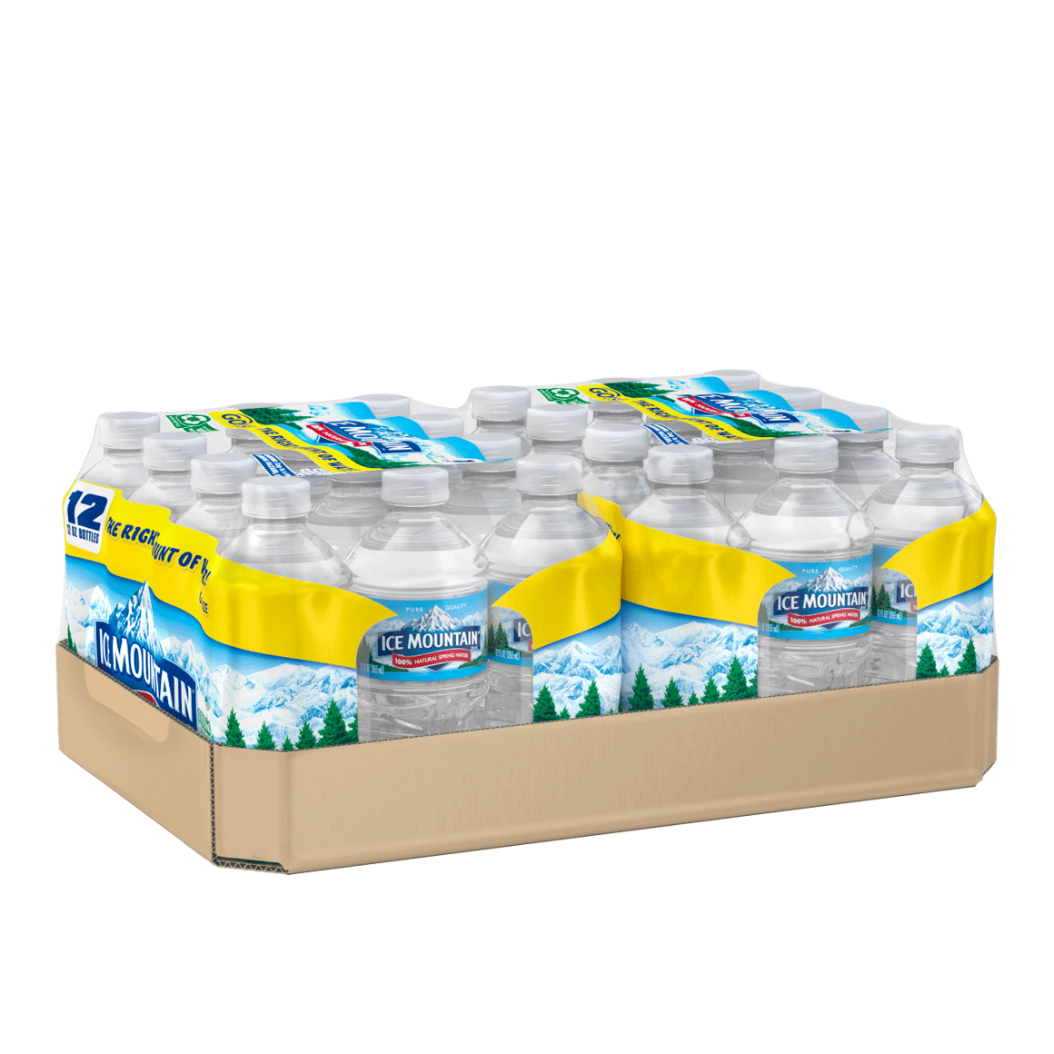 Ice Mountain® 100% Natural Spring Water 12 oz.- Bottle- Case of 24