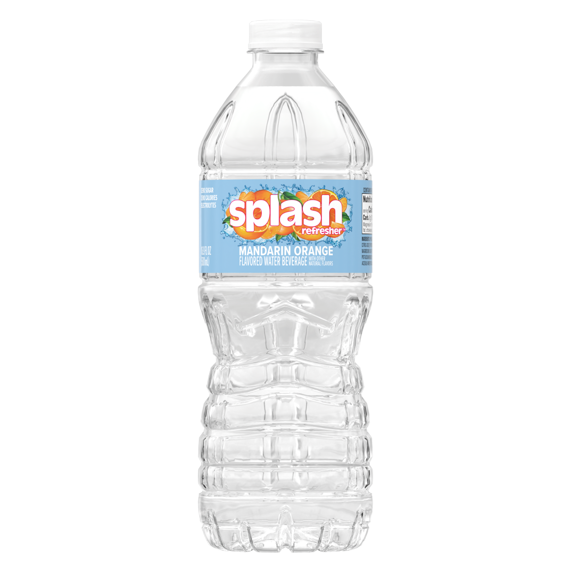 Splash Refresher™, Flavored Water Beverage, Mandarin Orange Flavor, 16.9 FL OZ Plastic Bottles (24 Count)
