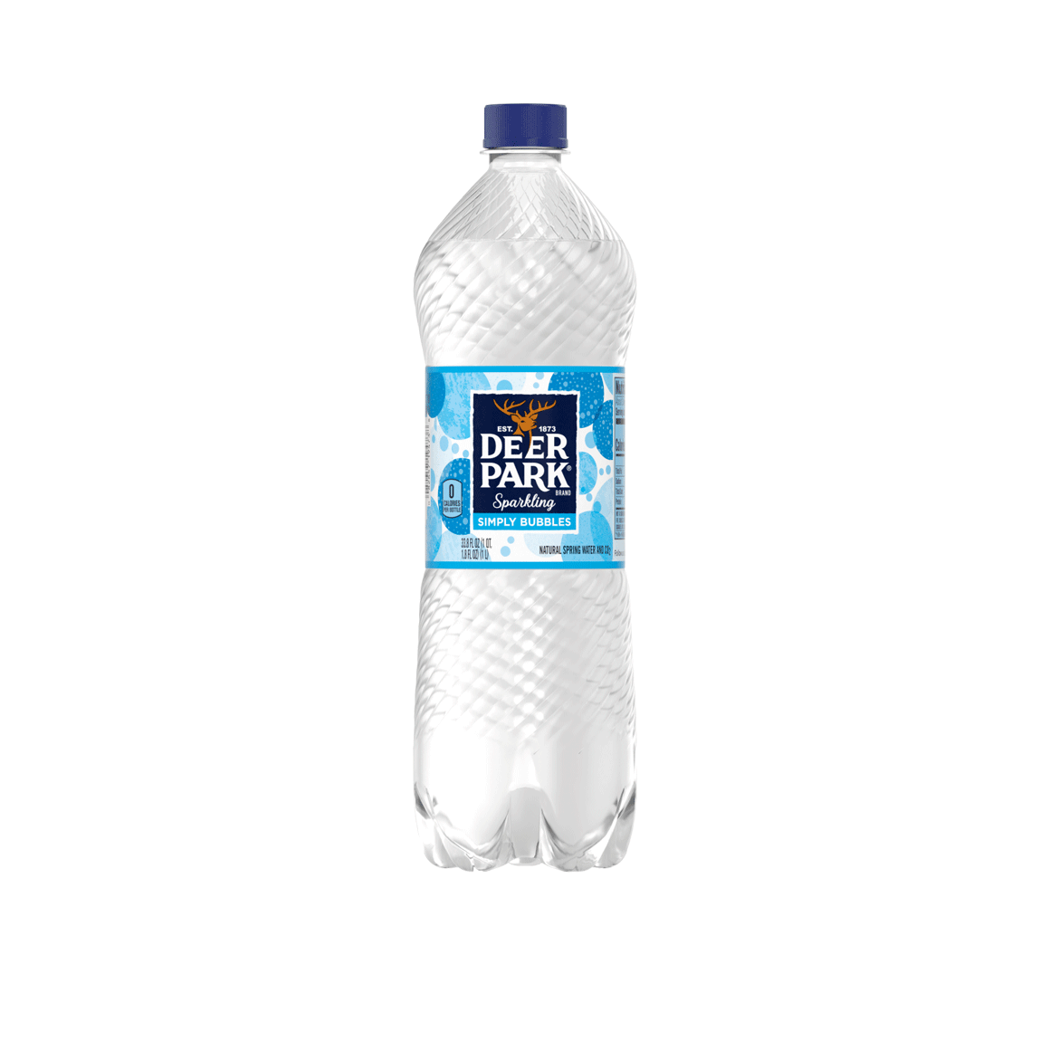 Deer Park Sparkling Water, Simply Bubbles, 33.8 oz. Bottles (Pack of 12)