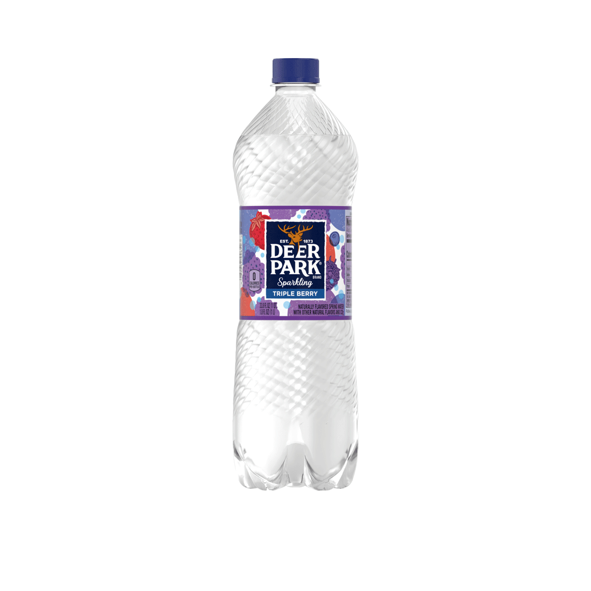 Deer Park Sparkling Water, Triple Berry, 33.8 oz. Bottles (Pack of 12)