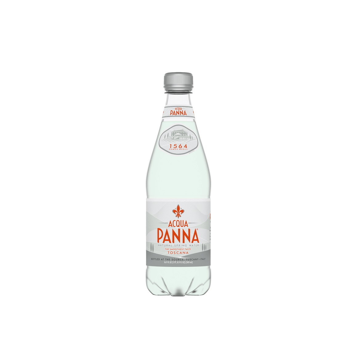 Acqua Panna® Natural Spring Water - Plastic, .5 Liter (16.9 oz.) - Bottle - Case of 24