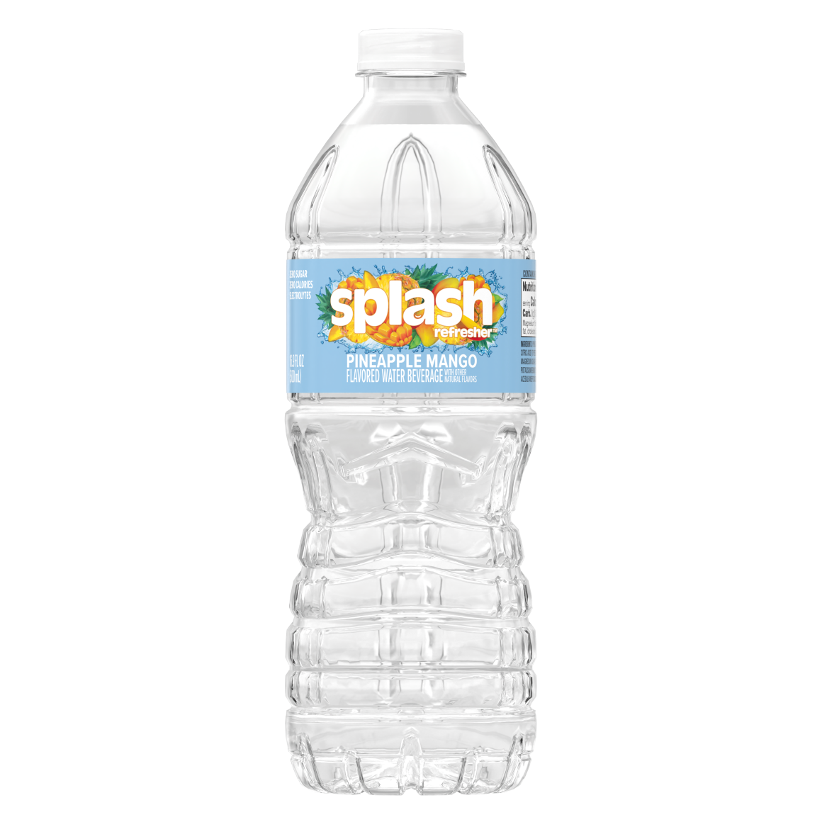 Splash Refresher™, Flavored Water Beverage, Pineapple Mango Flavor, 16.9 FL OZ Plastic Bottles (24 Count)