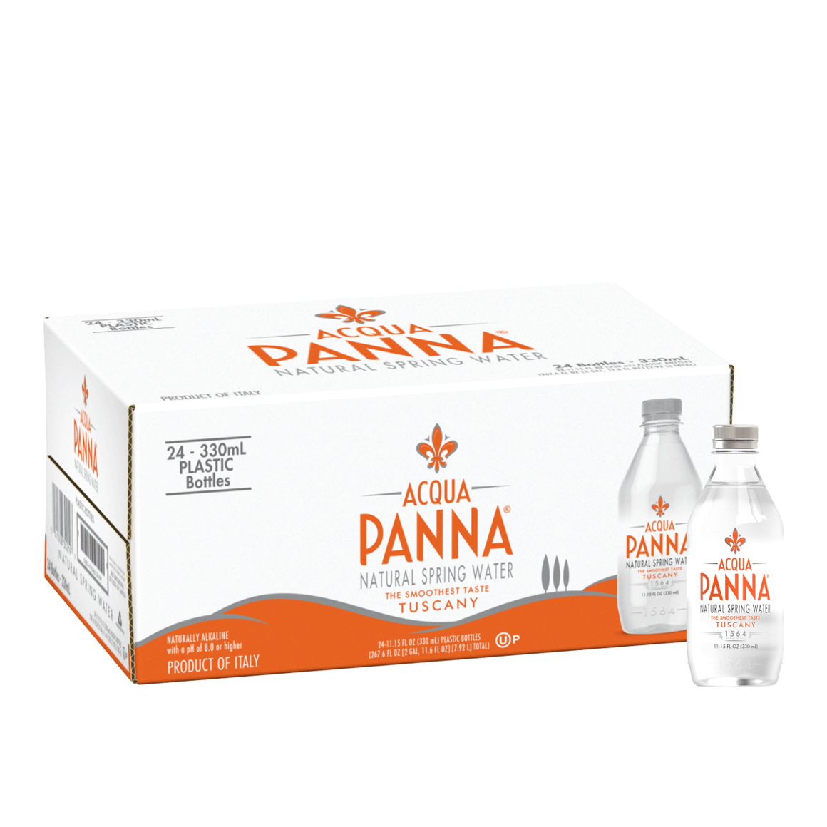 Acqua Panna® Natural Spring Water - Plastic, 330 ml (11.15 oz.) - Bottle - Case of 24