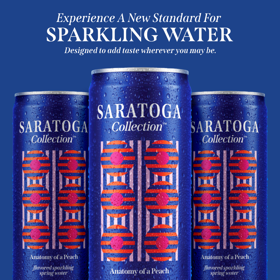 Saratoga Collection™ Anatomy of a Peach Flavored Sparkling Spring Water 4-6 Packs of 12 fl oz Cans