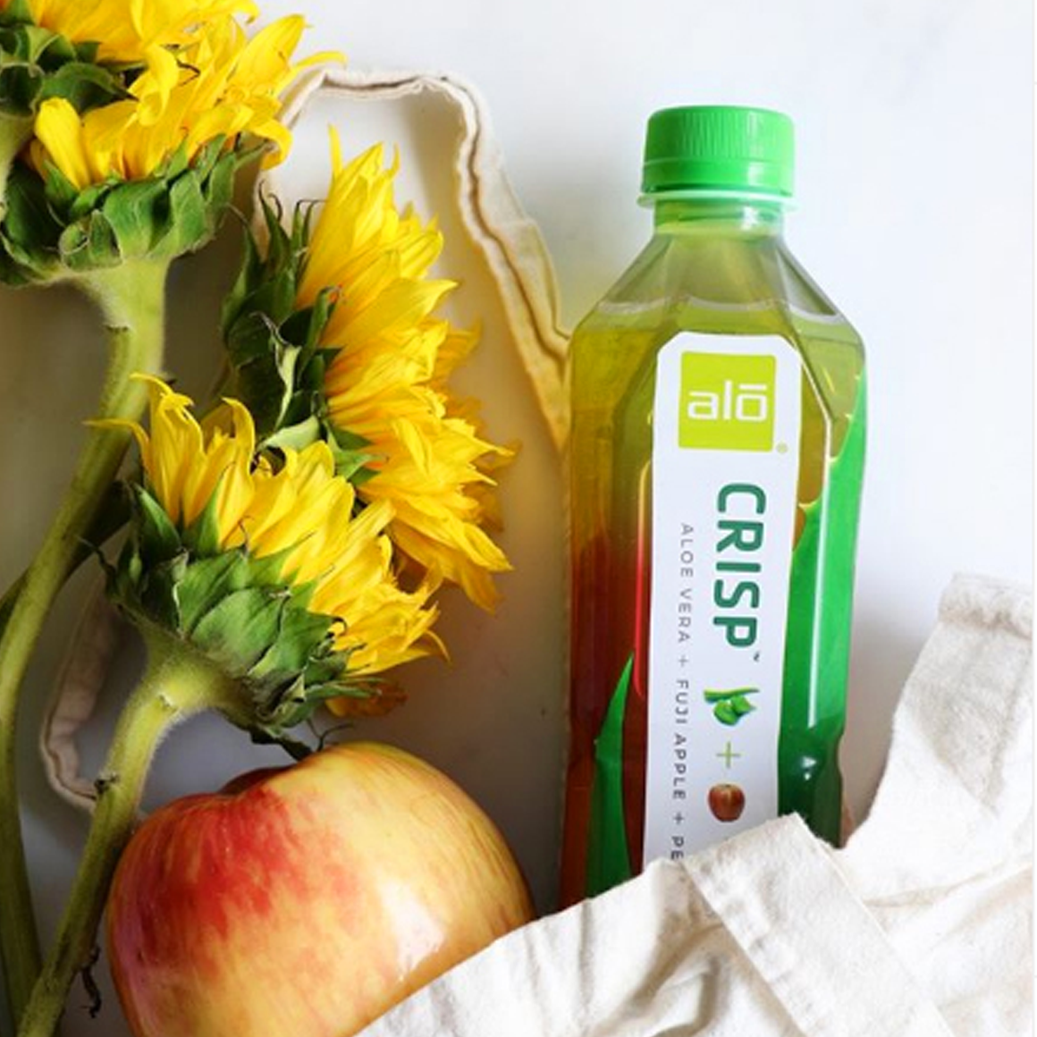 ALO® Crisp Aloe Vera Infused Beverage – Fuji Apple & Pear Flavor - 16.9 oz Bottles (12- Pack)