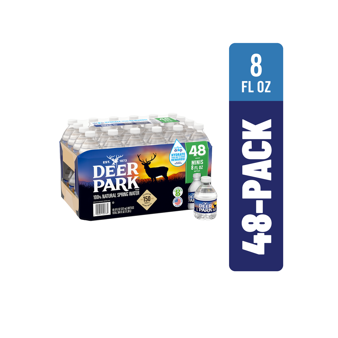 Deer Park® Spring Water .5 Pint (8 oz.) - Bottle - Case of 48