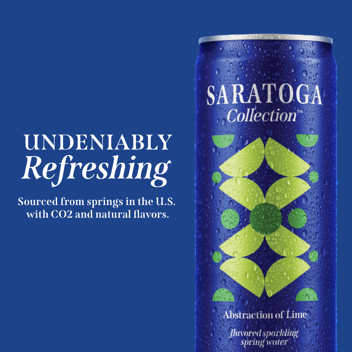 Saratoga Collection™ Abstraction of Lime Flavored Sparkling Spring Water, 4-6 Packs of 12 fl oz Cans