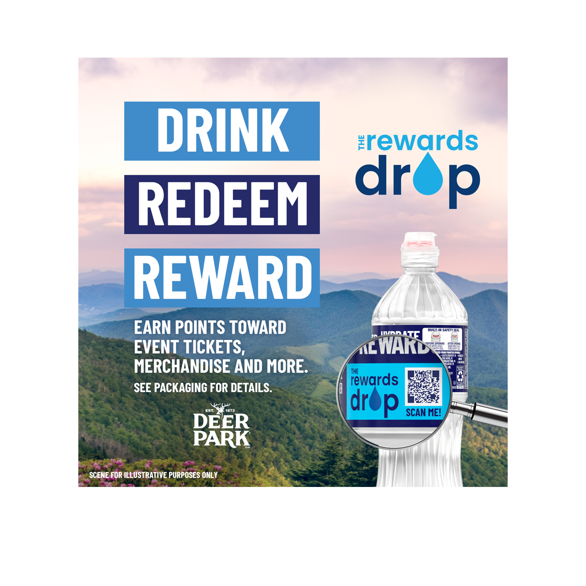 Deer Park® Spring Water .5 Pint (8 oz.) - Bottle - Case of 48