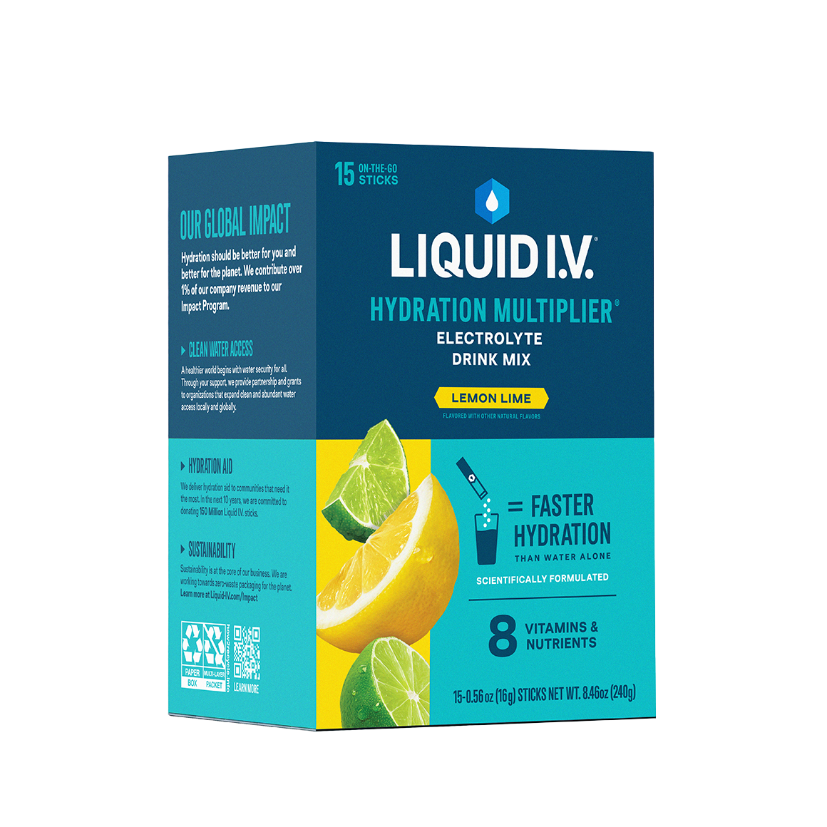 Liquid Iv Lemon Lime Packet 15 Ct