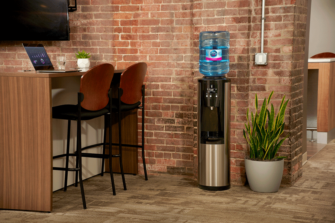 The Allure Series™ Hot, Cold and SPARKLING Water Dispenser in Stainless Steel