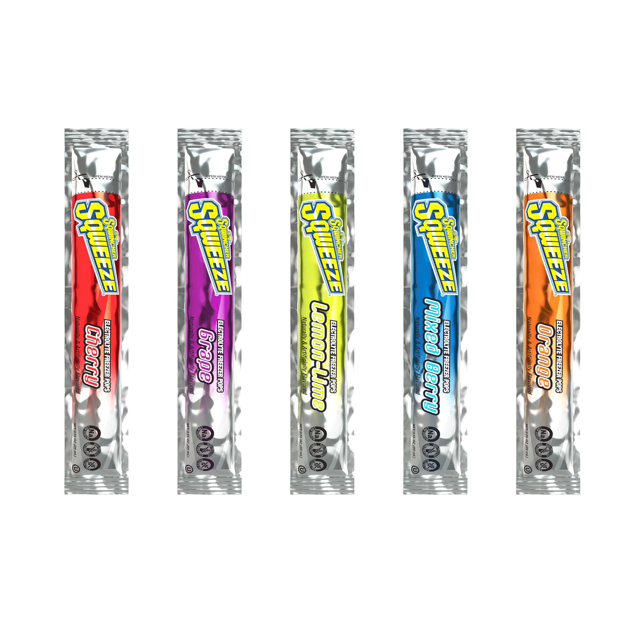 Sqwincher® Sqweeze® Freezer Pops, Assorted Flavors, Pack of 10