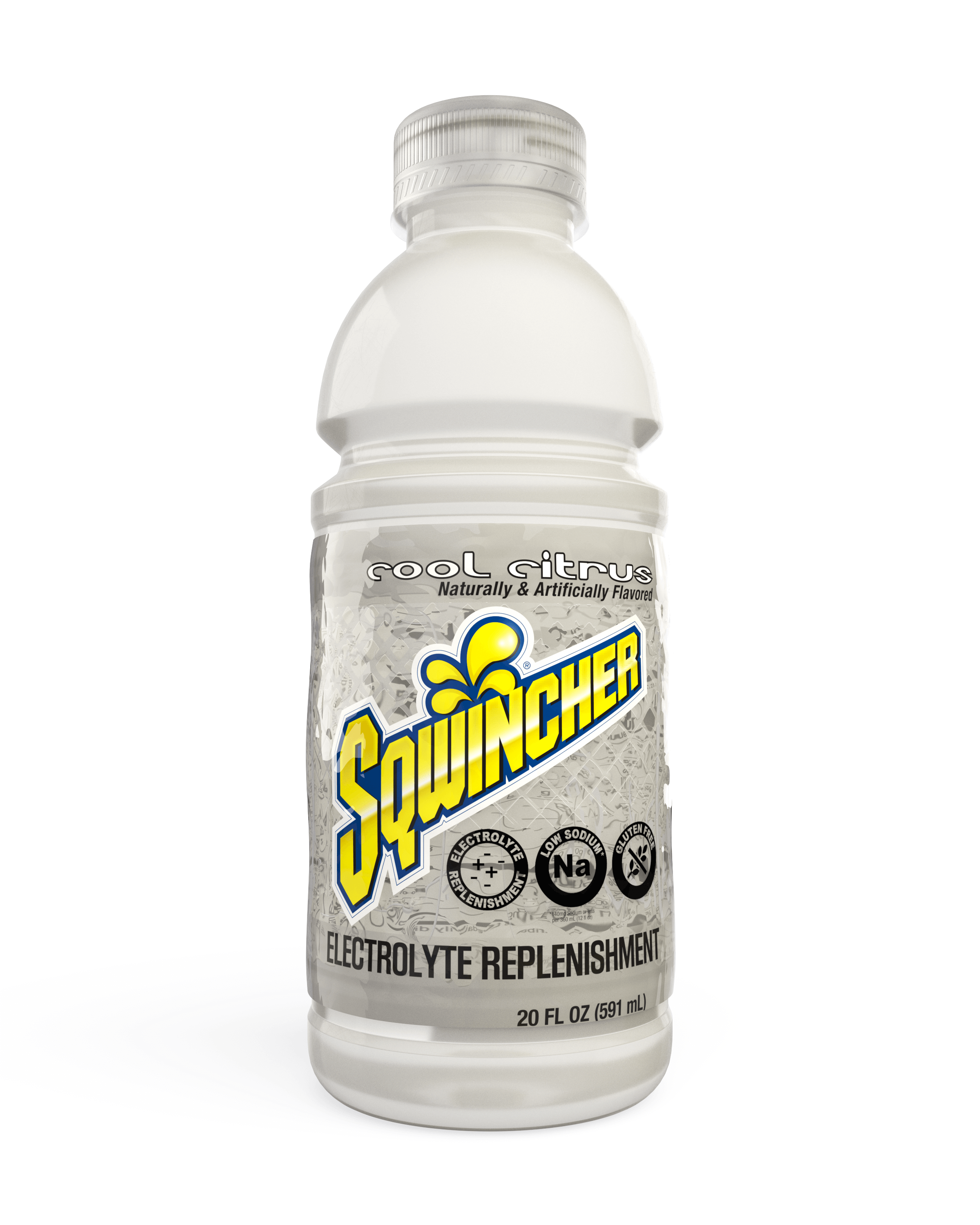 Sqwincher®, Cool Citrus, 20oz, Wide mouth, Pack of 24