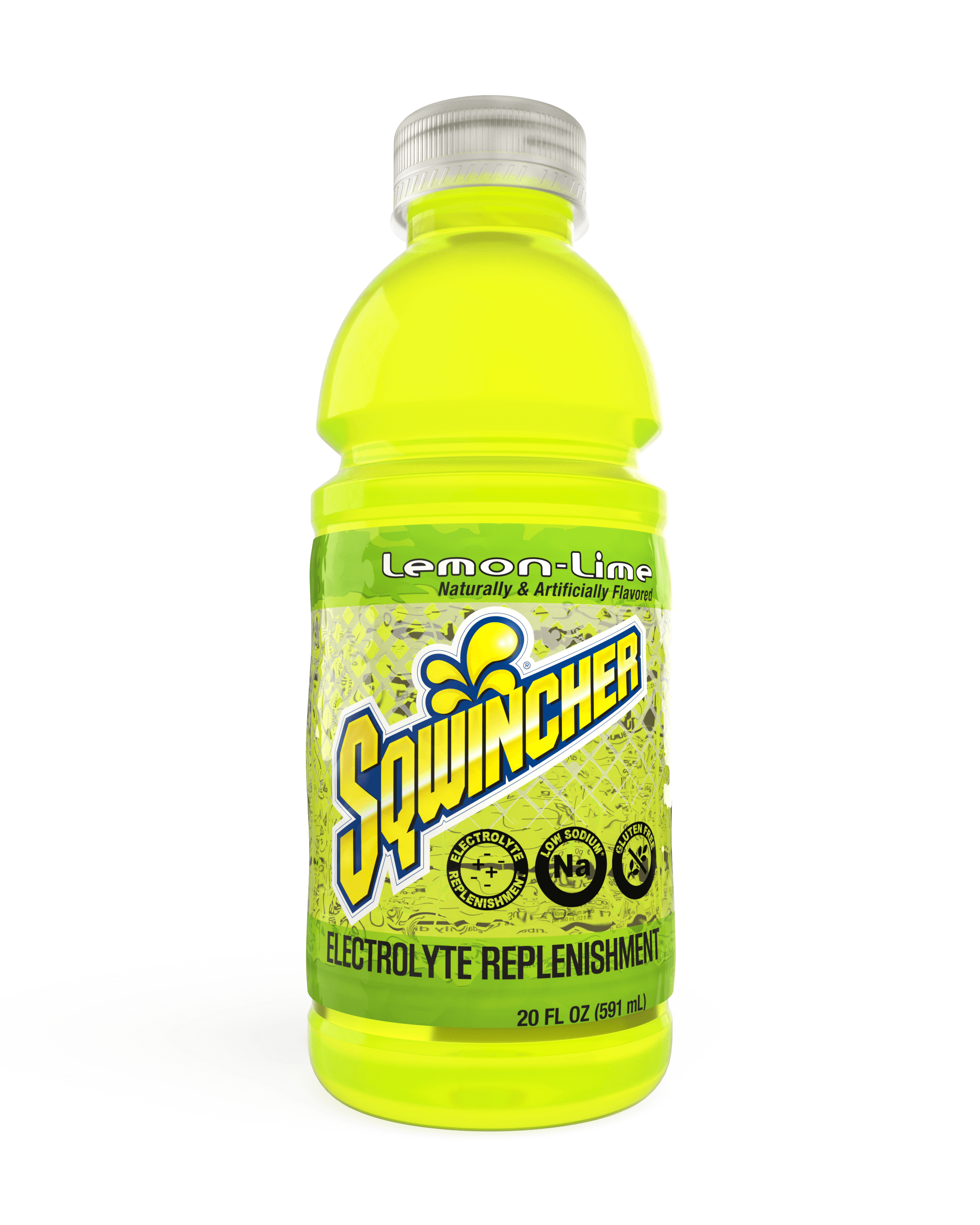 Sqwincher®, Lemon Lime, 20oz, Wide mouth, Pack of 24