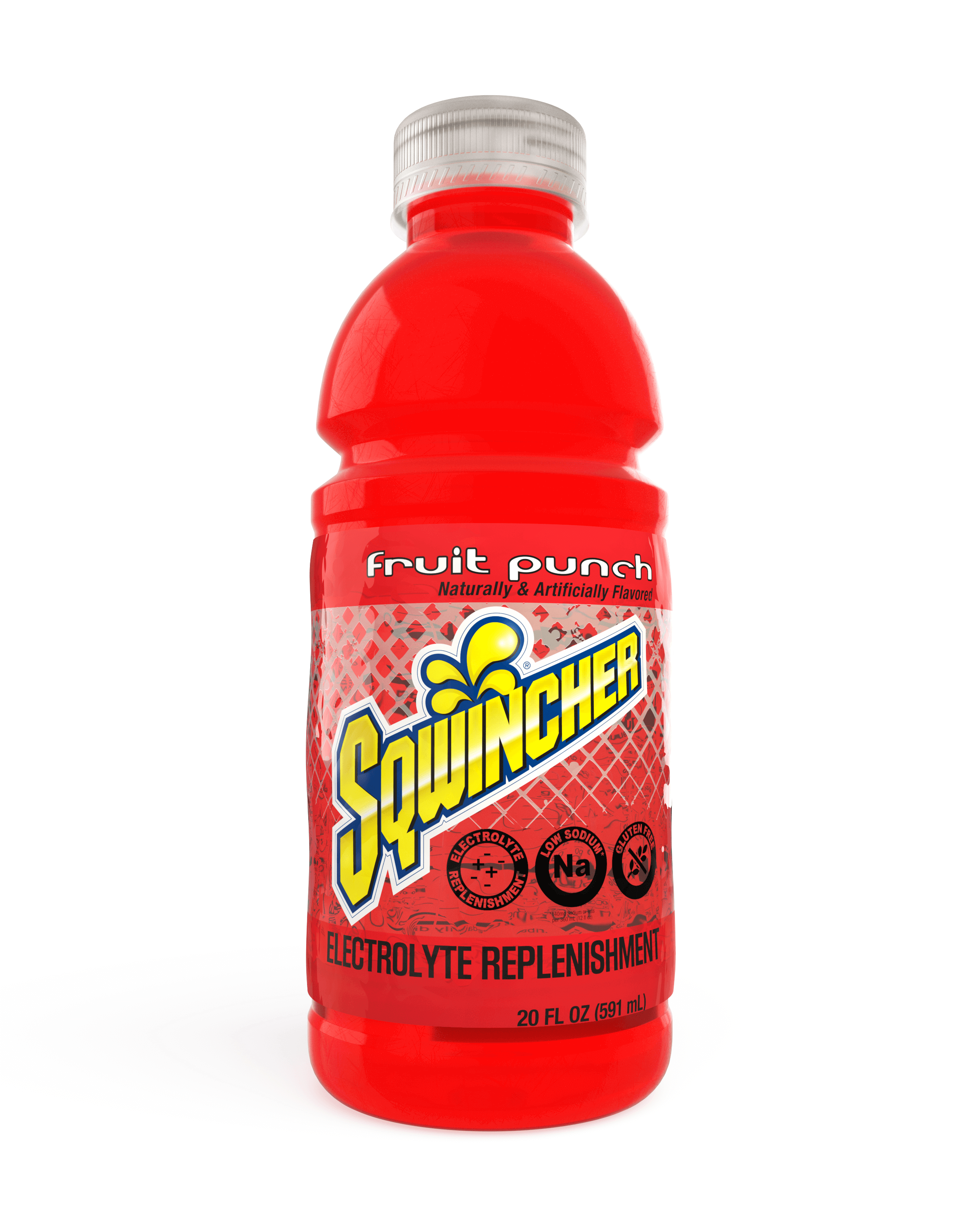 Sqwincher®, Fruit Punch, 20oz, Wide mouth, Pack of 24