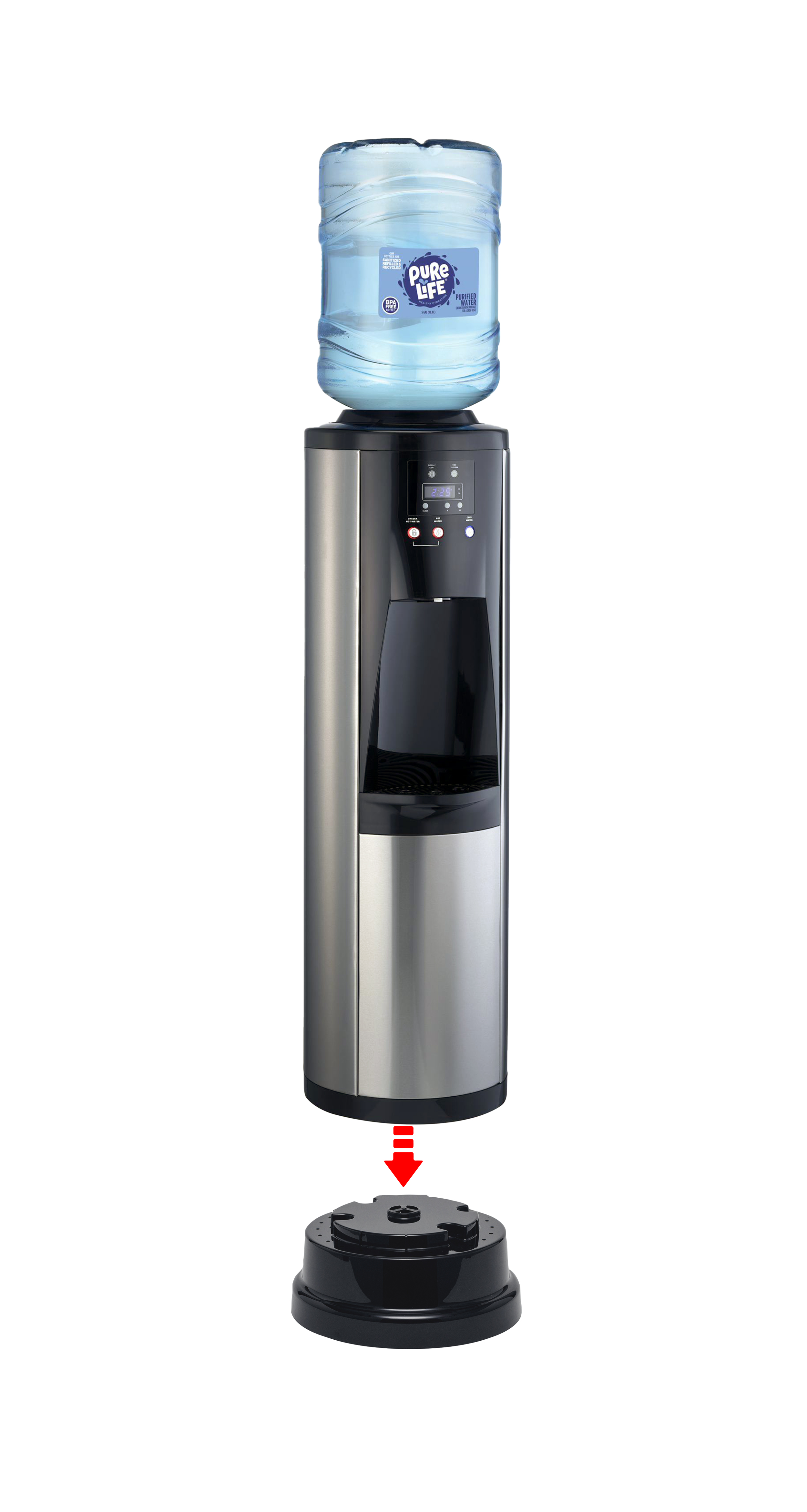 Allure Stainless Steel Dispenser Pedestal