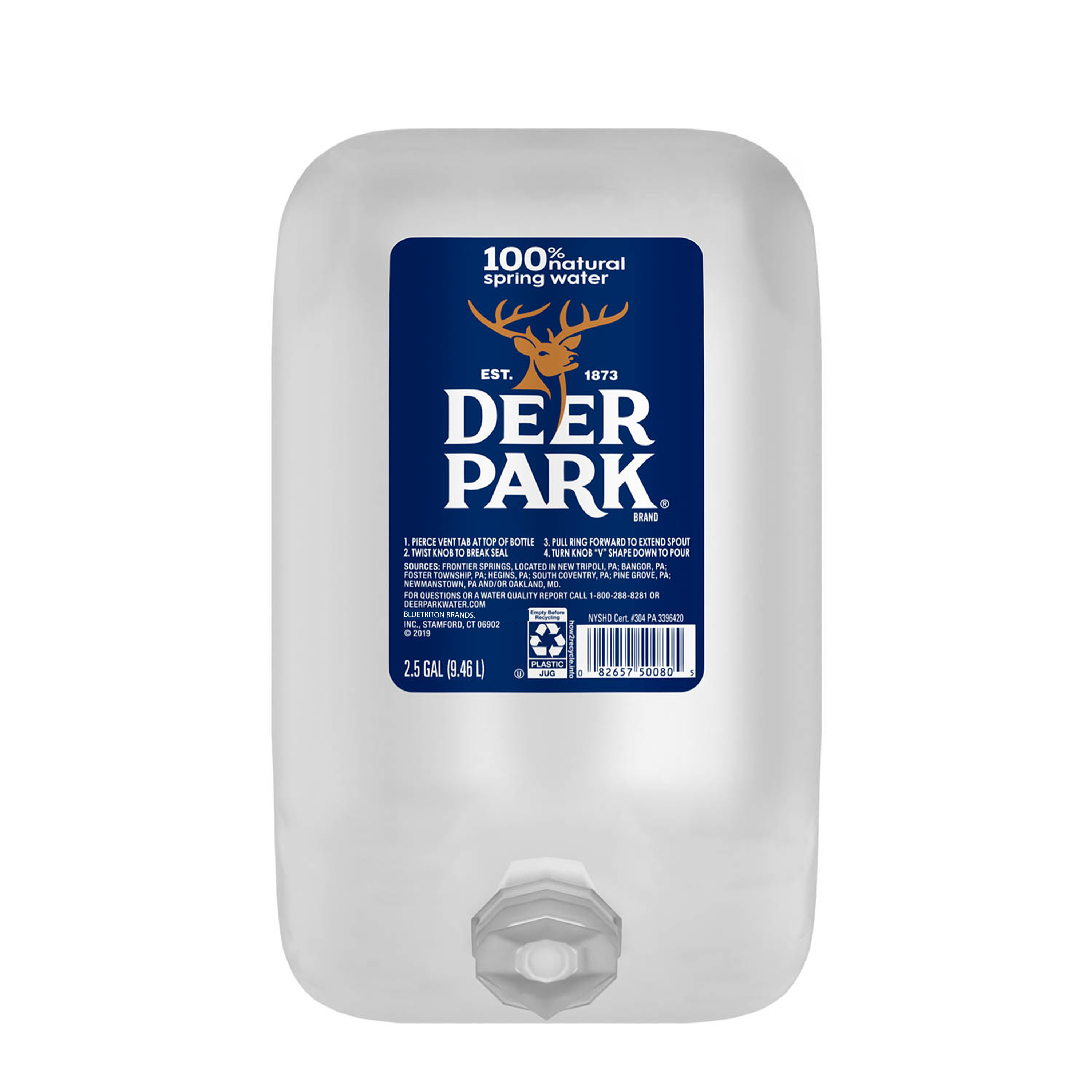 Deer Park® Spring Water 2.5 Gallon - Bottle - Case of 2