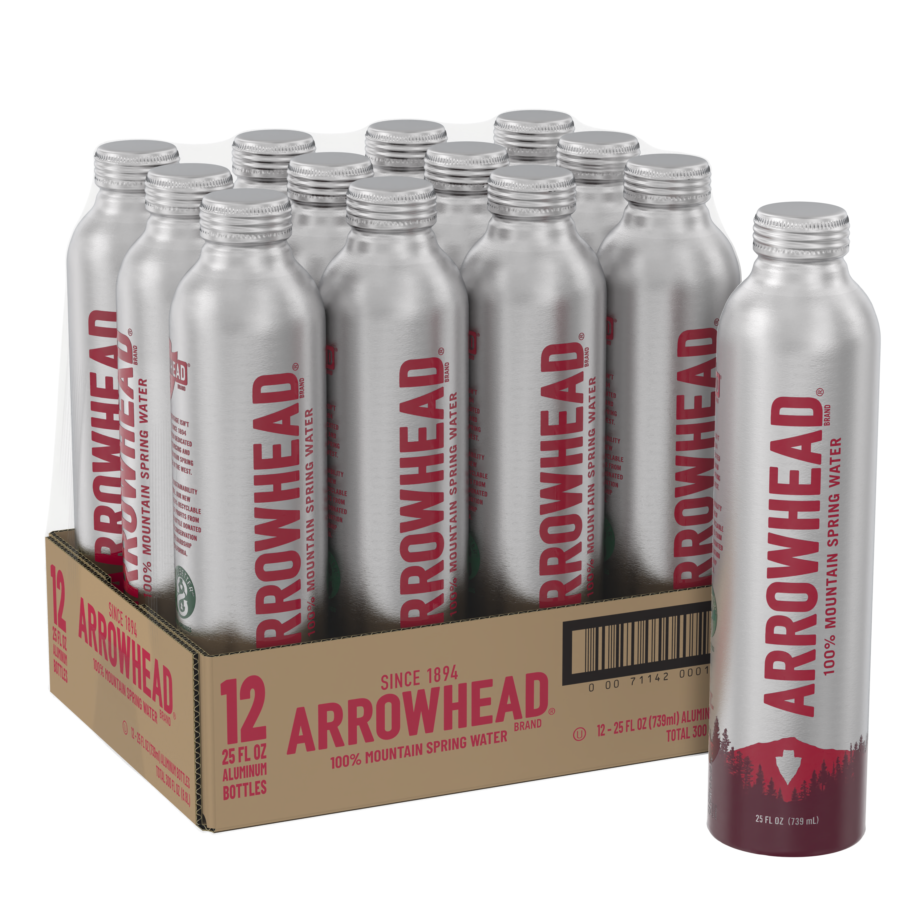 Arrowhead Sparkling Water, Lively Lemon, 16.9 oz. Bottle