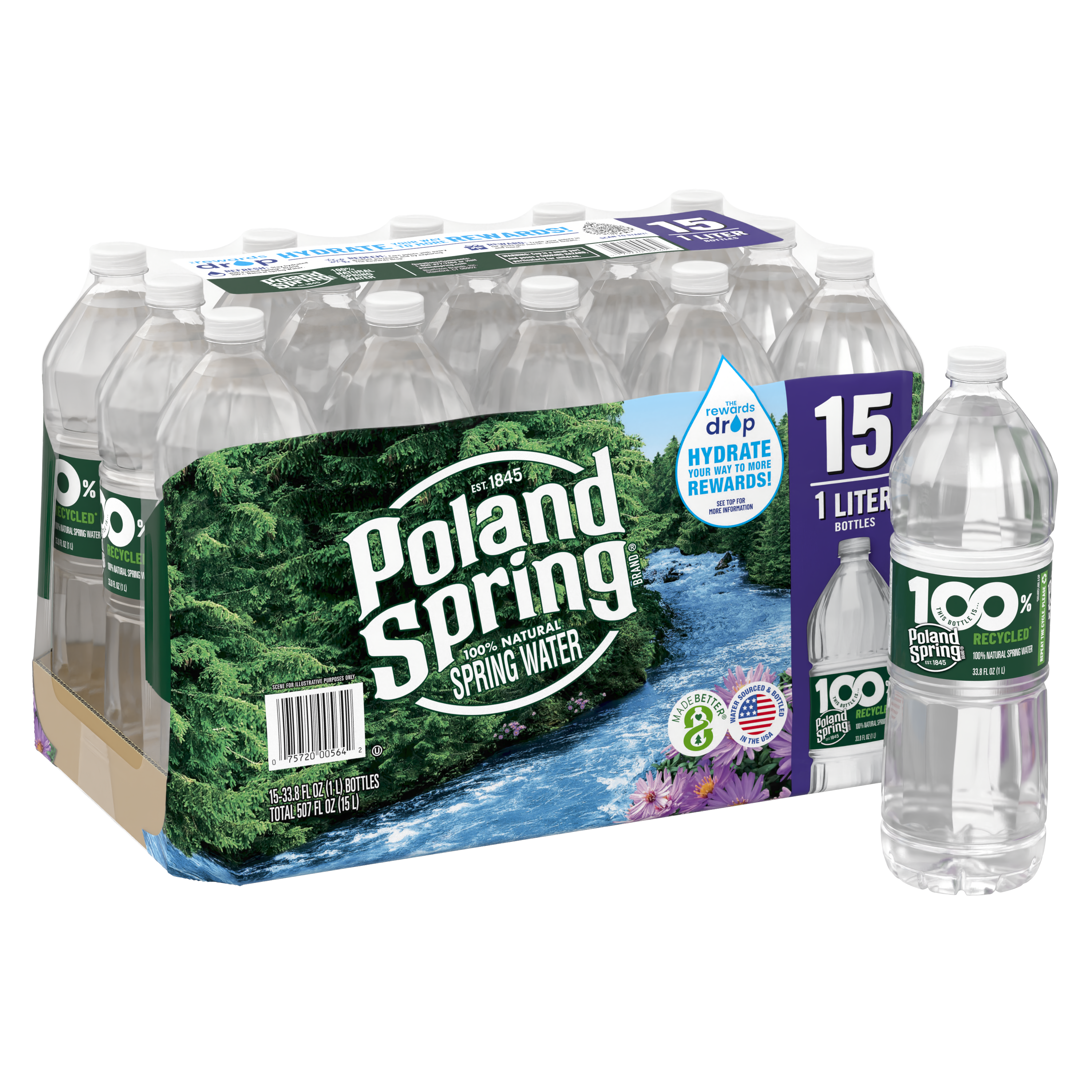 1 Liter Bottled Spring Water