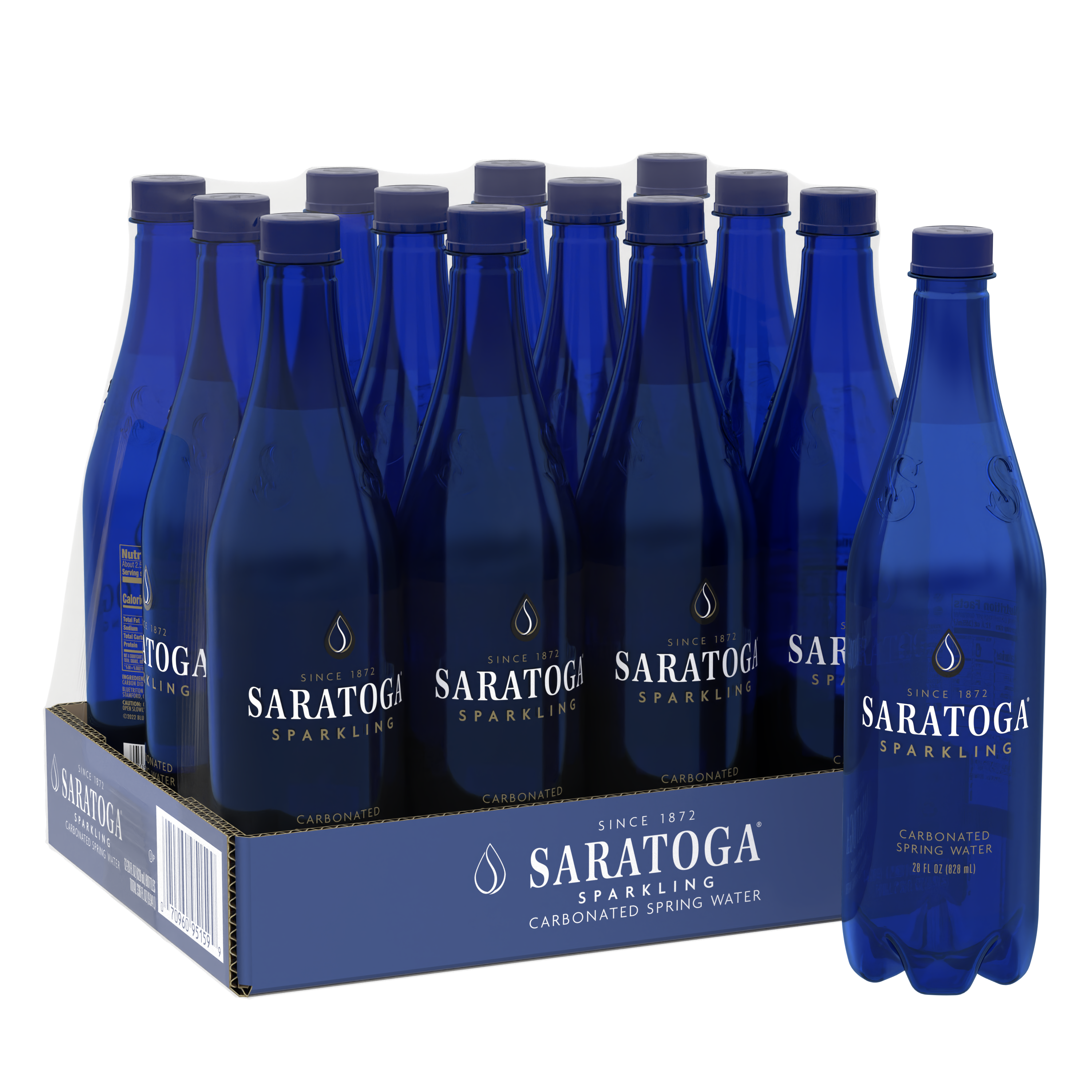 Saratoga® Sparkling Spring Water 28 Fl Oz Plastic Bottle (12 Pack)