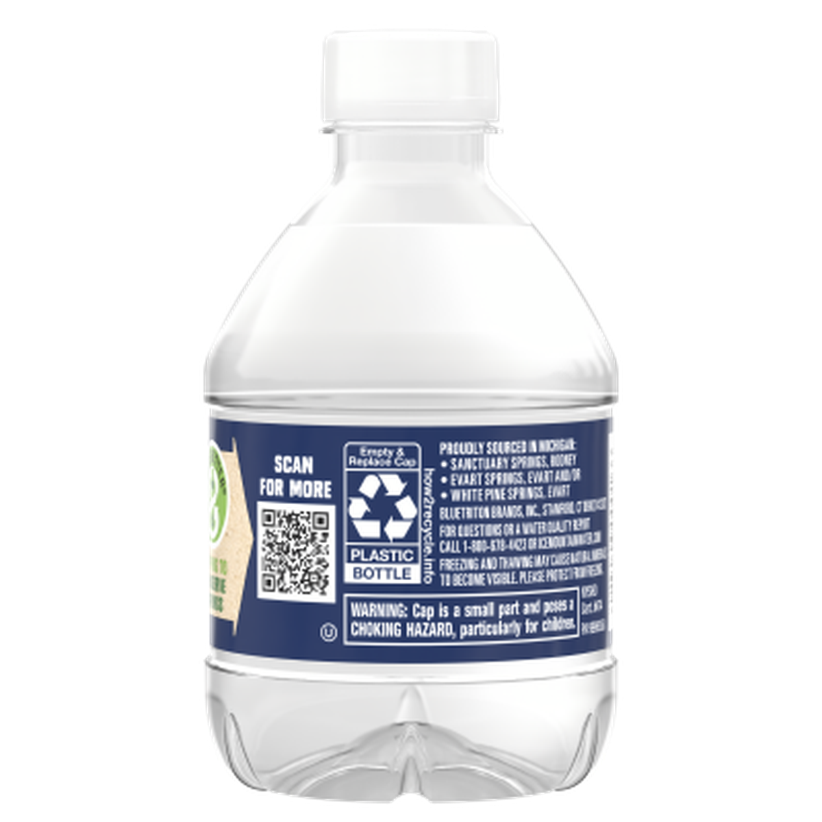 Ice mountain Spring water product detail 8 fl oz single back view
