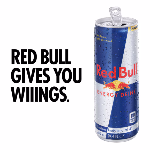 Red Bull Energy Drink Original 8.4 FL Oz Aluminum Cans (24 Pack)