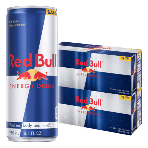 Red Bull Energy Drink Original 8.4 FL Oz Aluminum Cans (24 Pack)