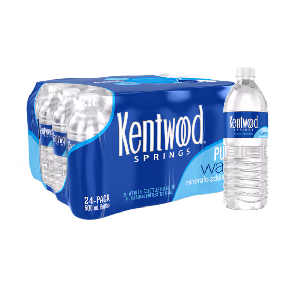 Kentwood Springs® Purified Water .5 Liter (16.9 oz.) Bottle (24 Pack)