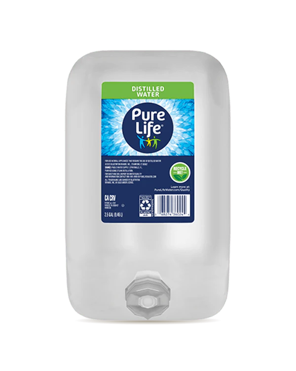 2.5 gal Distilled Water | Pure Life Purified Spring Water