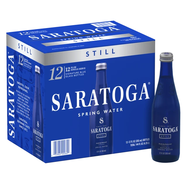 Saratoga® Natural Spring Water - 12x12oz Glass
