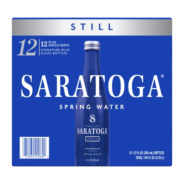 Saratoga® Natural Spring Water - 12x12oz Glass