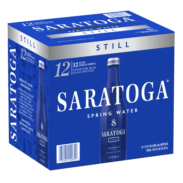 Saratoga® Natural Spring Water - 12x12oz Glass