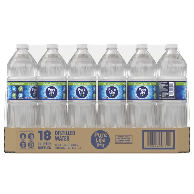Pure Life® Purified Water 1 Liter (33.8 fl oz) - Bottle - Case of 18