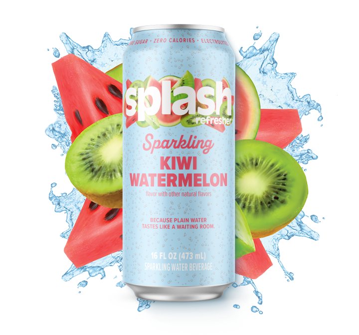 Kiwi Watermelon Sparkling Water Beverage | Splash Refresher
