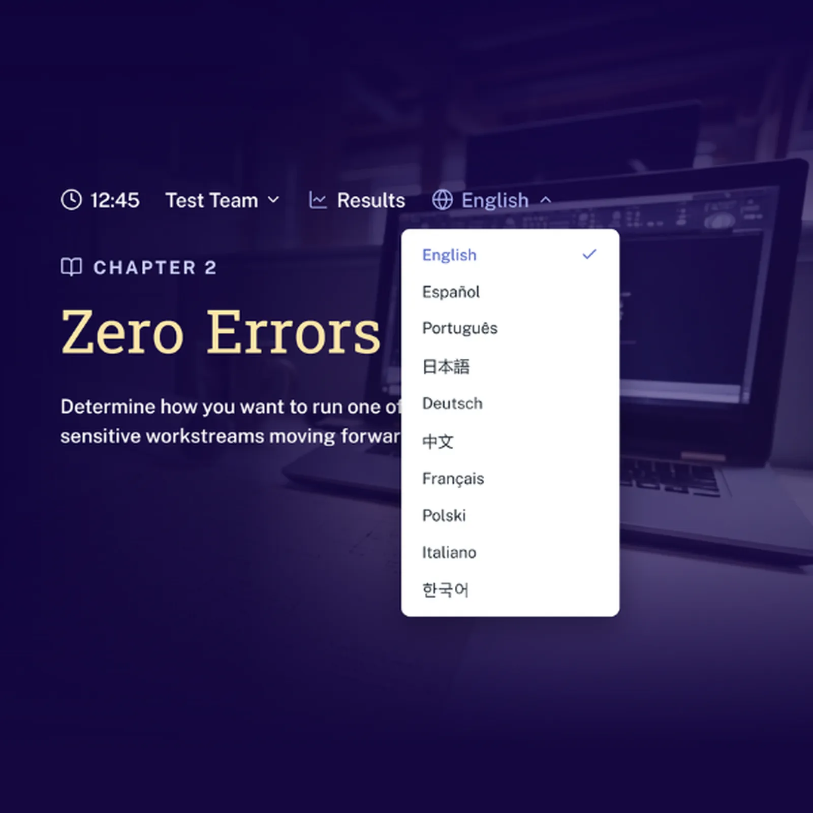 Abilitie language dropdown sample