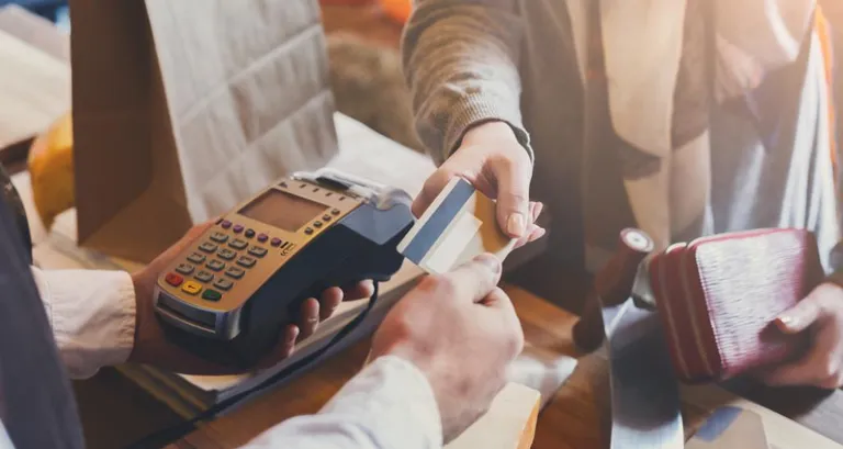 Credit card transaction.