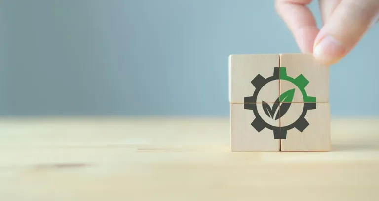 Symbol representing greenwashing and greenmuting.