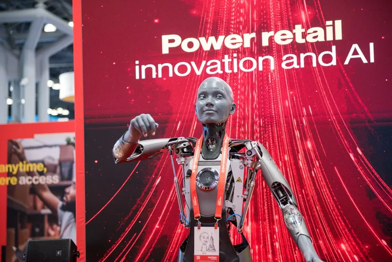 A robot at NRF 2026.