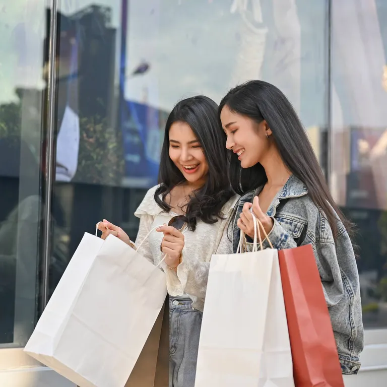 Women shopping together.