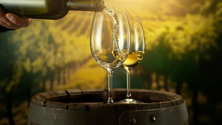 A person pouring wine.