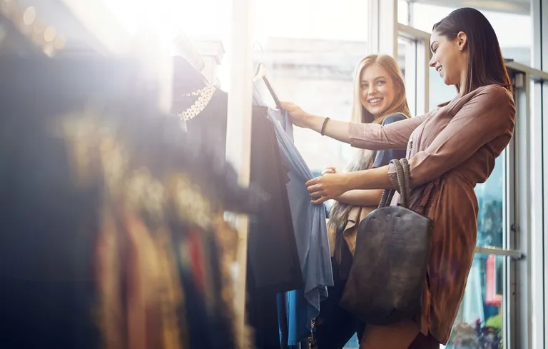 Women shopping in store.