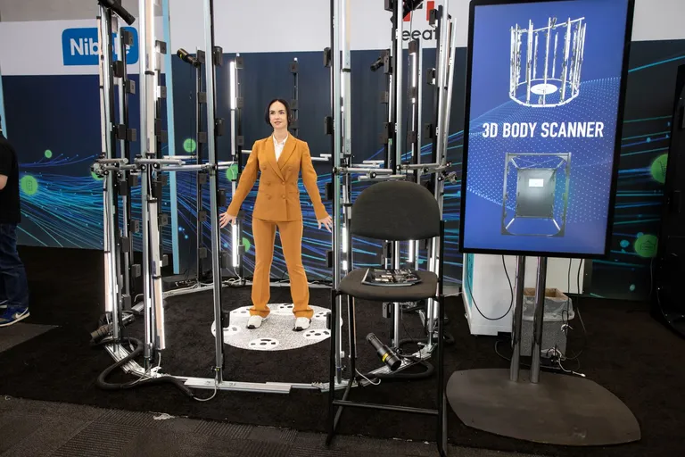 A 3D body scanner at Retail's Big Show.
