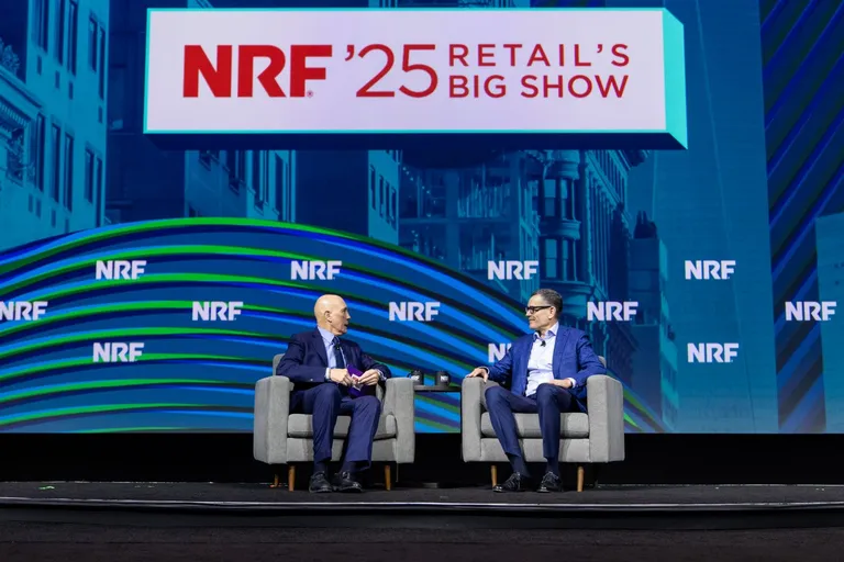 NRF's Matt Shay and Amazon's Doug Herrington at NRF 2025.