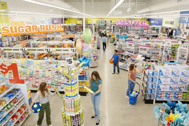 Five Below store interior.