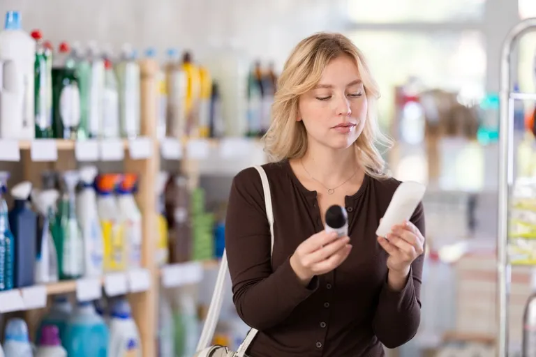 A woman shopping.