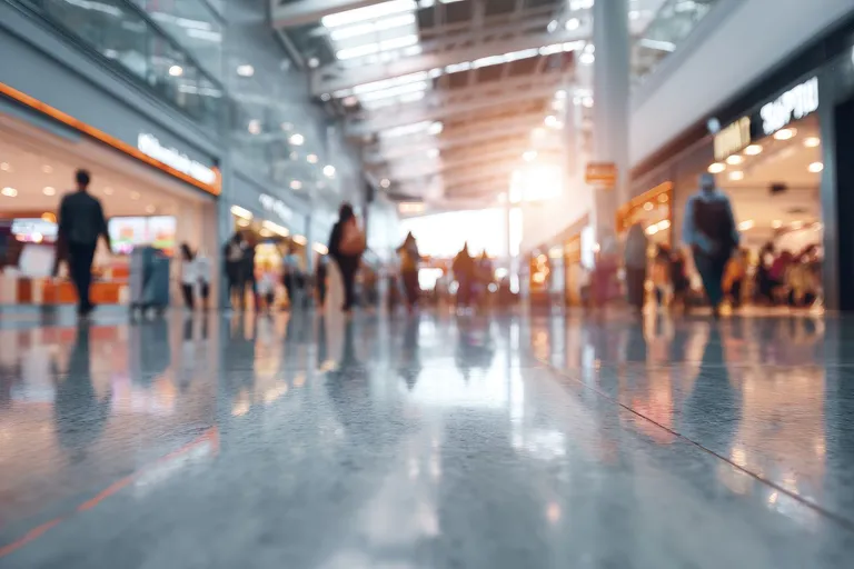 Blurry mall