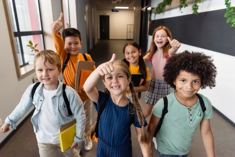 Kids at school.