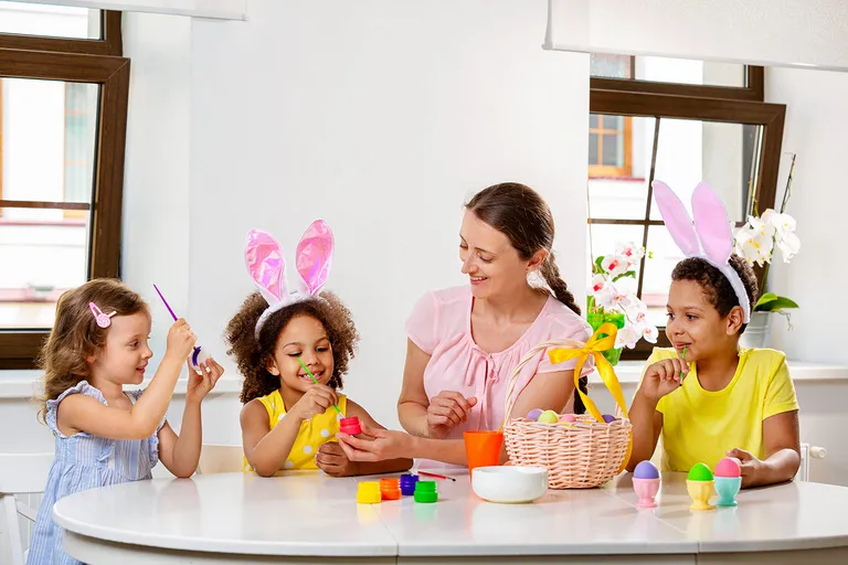 A family celebrating Easter
