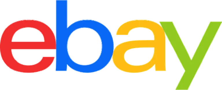 eBay logo with lowercase letters in bold, colorful font — red e, blue b, yellow a, and green y — slightly overlapping each other.