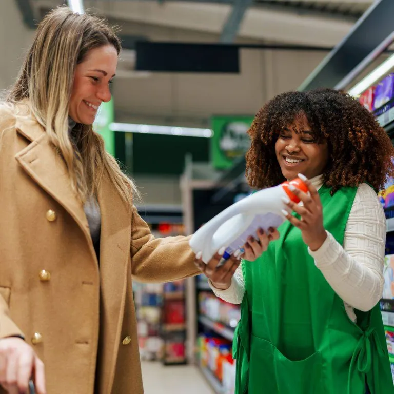 A woman shopping for groceries.