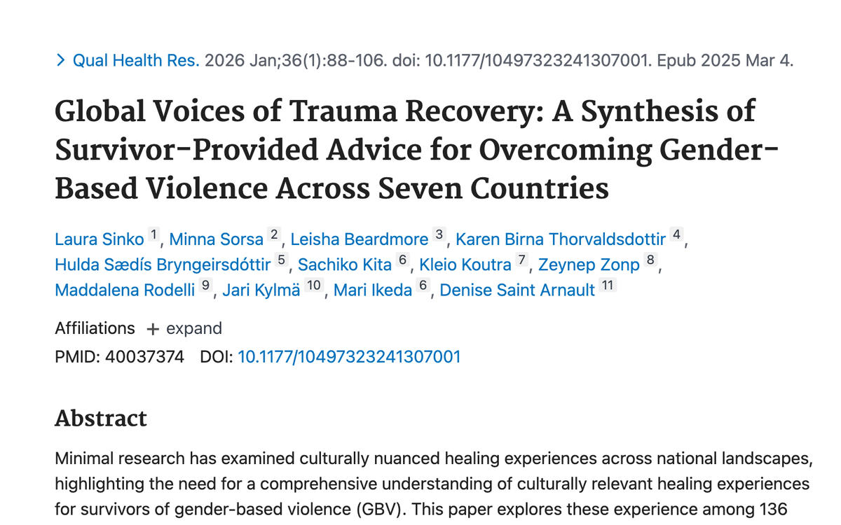 Research Paper: A Synthesis of Survivor-Provided Advice for Overcoming Gender-Based Violence Across Seven Countries